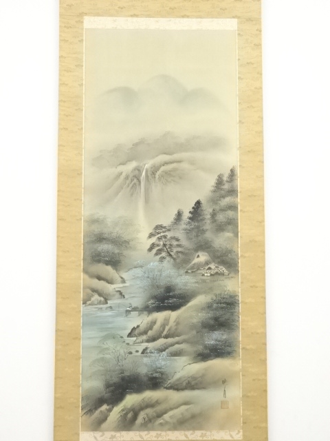 掛け軸 小川香月 黄金富士牧童図 絹本 希少 軸装 茶道具 掛軸 美品 です。 掛け軸 小川香月 黄金富士牧童図 絹本 希少 軸装 茶道具 掛軸 美品